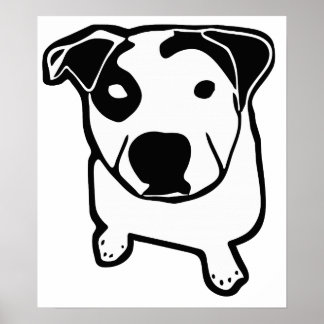 Pit Bull T-Bone Graphic Poster