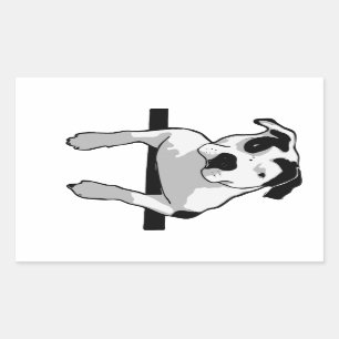 Pit Bull T-Bone Graphic Rectangular Sticker