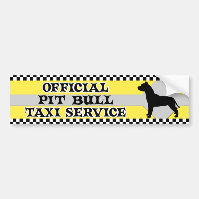 Pit Bull Taxi Service Bumper Sticker (Front)
