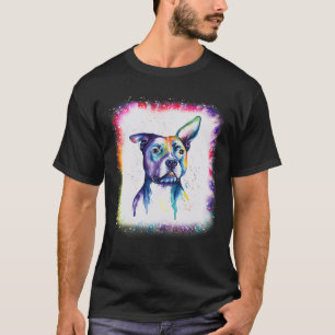 Pit-Bull Terrier Dog, Dad Mum Boy Girl Tie Dye Ble T-Shirt