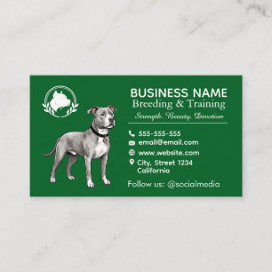 Pit Bull Terrier Kennel & Breeder Professional Business Card