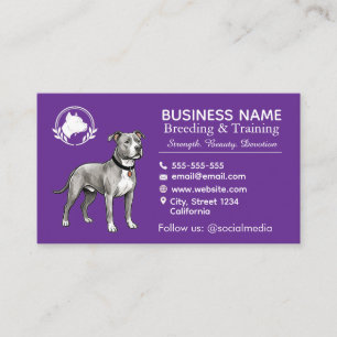 Pit Bull Terrier Kennel & Breeder Professional Business Card