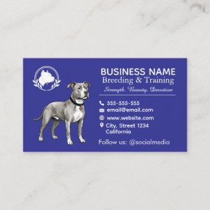 Pit Bull Terrier Kennel & Breeder Professional  Business Card