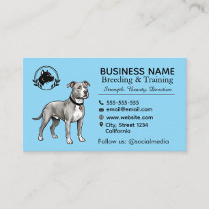 Pit Bull Terrier Kennel & Breeder Professional Business Card