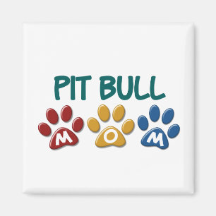 PIT BULL TERRIER Mum Paw Print 1 Magnet
