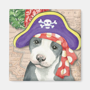 Pit Bull Terrier Pirate Magnet