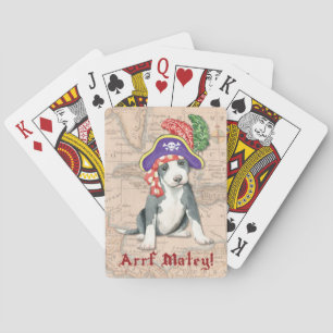 Pit Bull Terrier Pirate Playing Cards