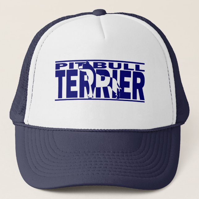 Pit Bull Terrier Silhouette Trucker Hat (Front)