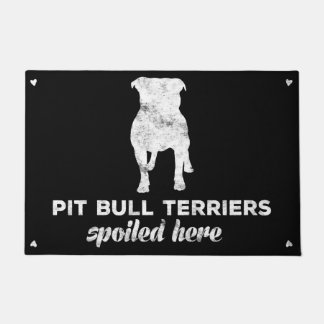 Pit Bull Terriers Spoiled Here Doormat