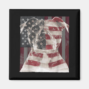 Pit Bull Usa American Flag 4Th Of July Magnet