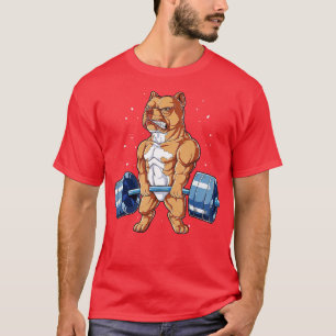 Pit Bull Weightlifting Funny Deadlift Men Fitness T-Shirt