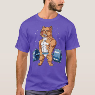 Pit Bull Weightlifting Funny Deadlift Men Gym T-Shirt