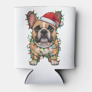 Pit Bull Wrapped in Christmas Lights Dog lovers Can Cooler