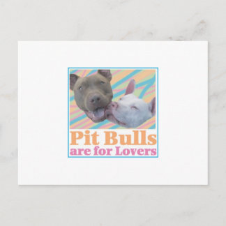 Pit Bulls are for Lovers postcard
