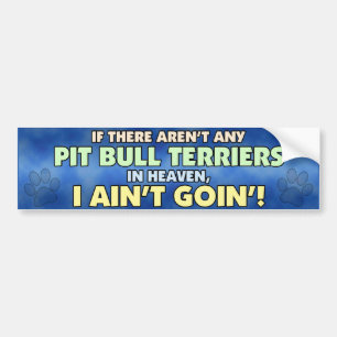 Pit Bulls in Heaven Bumper Sticker