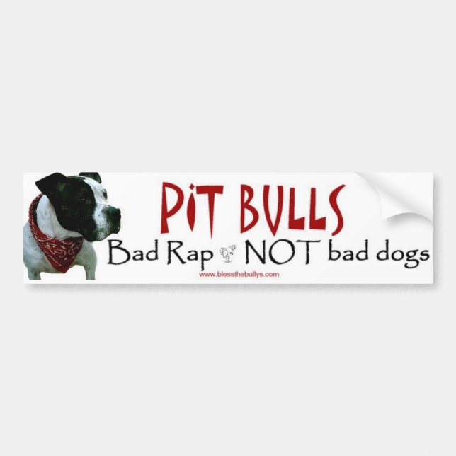 Pit Bulls...not bad dogs bumper sticker (Front)