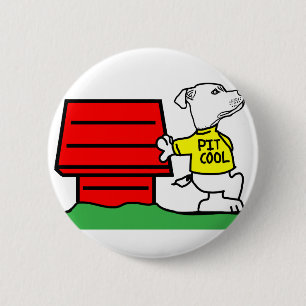 PIT COOL PIT BULL LOGO 6 CM ROUND BADGE