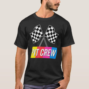 Pit Crew For Race Car Parties Colourful 1 T-Shirt