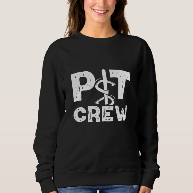 Pit Crew Horseshoe Throwing Horseshoe Pitching Sweatshirt (Front)