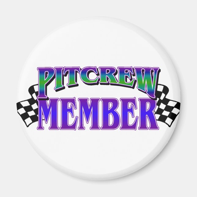 Pit Crew Member Magnet (Front)