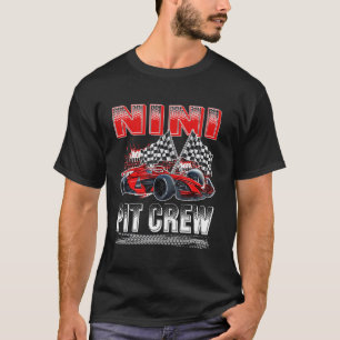 Pit Crew Nini Race Car Birthday Racing Car Family T-Shirt