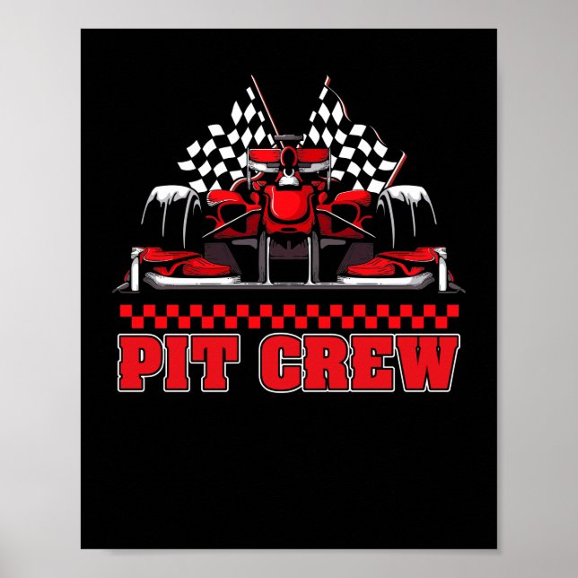 PIT CREW Race Car Poster (Front)