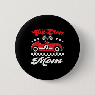 Pit Crew Race Car Racing Mum Family Birthday Party 6 Cm Round Badge