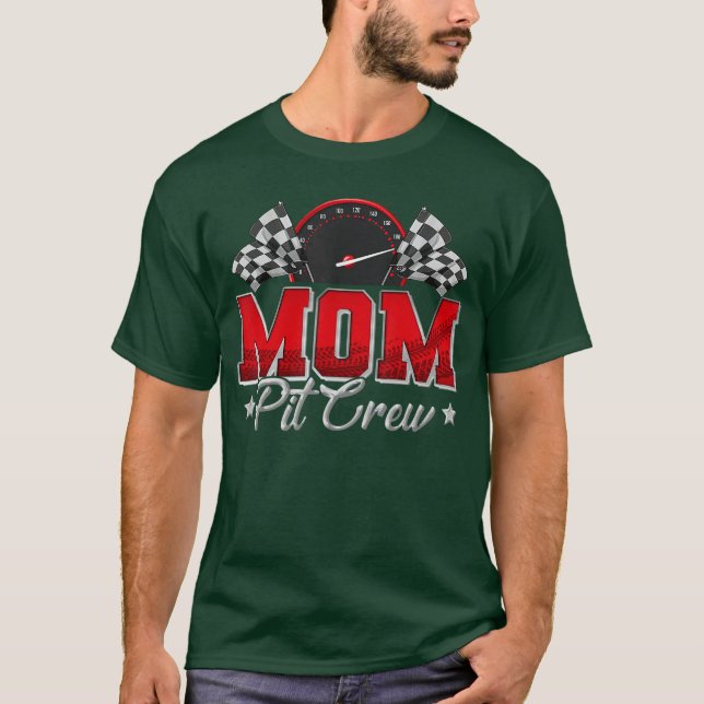 Pit Crew Race Racing Mom Family Birthday Party Gif T-Shirt (Front)