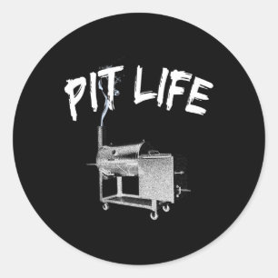 Pit Life Bbq Pitmaster Lifestyle Classic Round Sticker