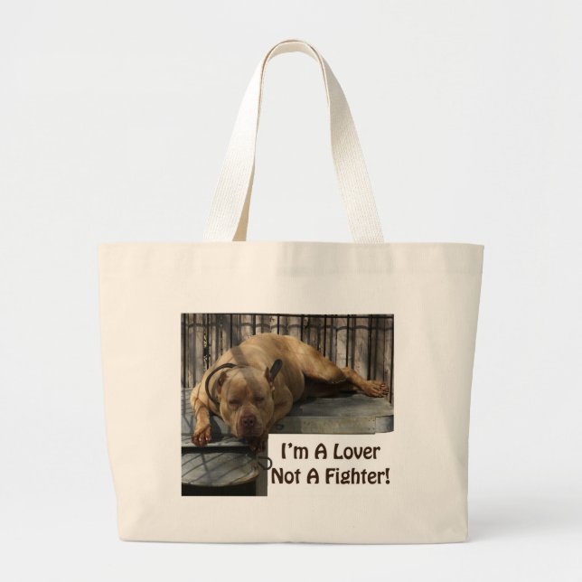 Pit Lover Large Tote Bag (Front)