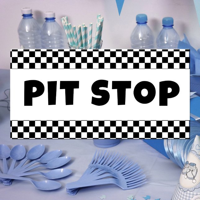 Pit Stop Party Welcome Banner | Racing Birthday  (Creator Uploaded)
