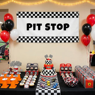 Pit Stop Party Welcome Banner Racing Birthday