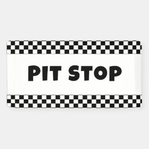 Pit Stop Party Welcome Banner   Racing Birthday 