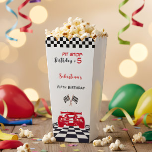 Pit stop race kids birthday favour box