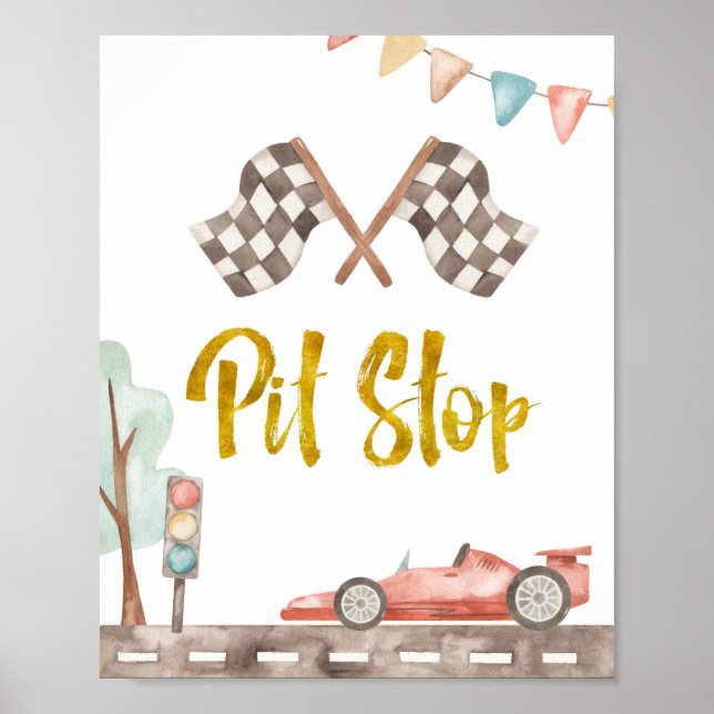 Pit Stop Racing Sign (Front)