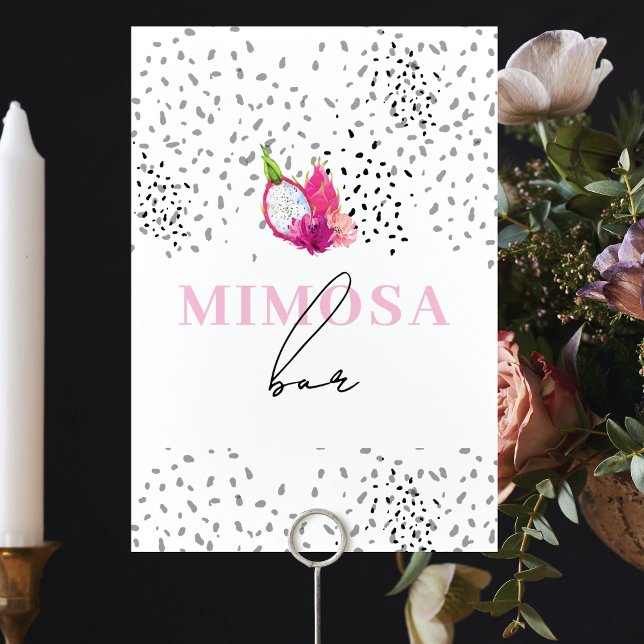 Pitaya Dragon Fruit Baby Sprinkle Table Signs Table Number (Creator Uploaded)