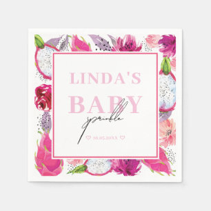 Pitaya Dragon Fruit Personalised Baby Sprinkle Napkin