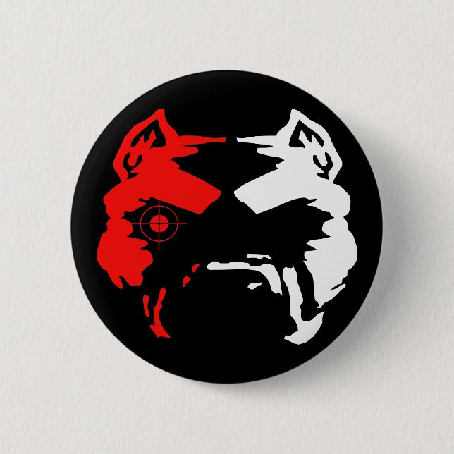 Pitbull 6 Cm Round Badge (Front)