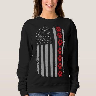 Pitbull American Flag Patriotic Pitbull Dog Lover Sweatshirt