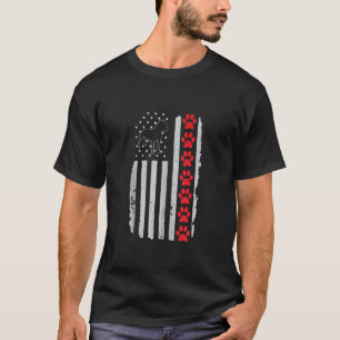 Pitbull American Flag Patriotic Pitbull Dog Lover T-Shirt