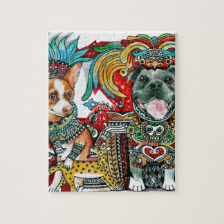 Pitbull and Chihuahua Jigsaw Puzzle