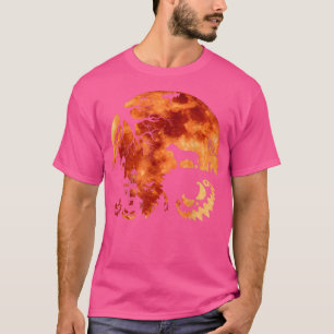 Pitbull And Moon Halloween Costume Pumpkin Dog Lov T-Shirt
