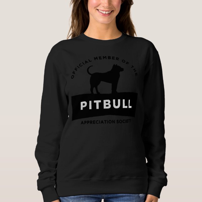 Pitbull Appreciation Society Blk Sweatshirt (Front)
