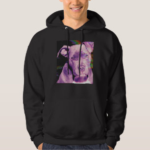 Pitbull Artistic Aesthetic Glitch Hoodie