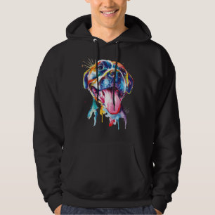 Pitbull Artistic Colourful Dog Breed Pit Bull Spla Hoodie