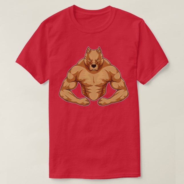 Pitbull as Bodybuilder extreme T-Shirt (Design Front)