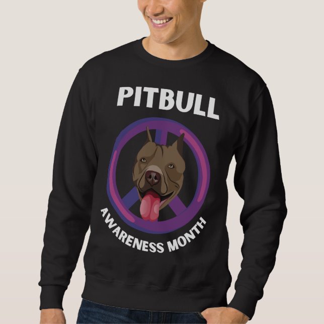 Pitbull Awareness Month Tri Blend Sweatshirt (Front)