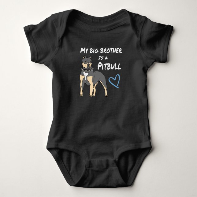 Pitbull Baby Clothes Bodysuit (Front)