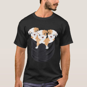 Pitbull Big Pocket Dog Owners Pets Animal -New T-Shirt