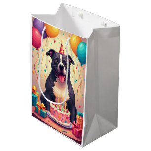 Pitbull Birthday Celebration Medium Gift Bag